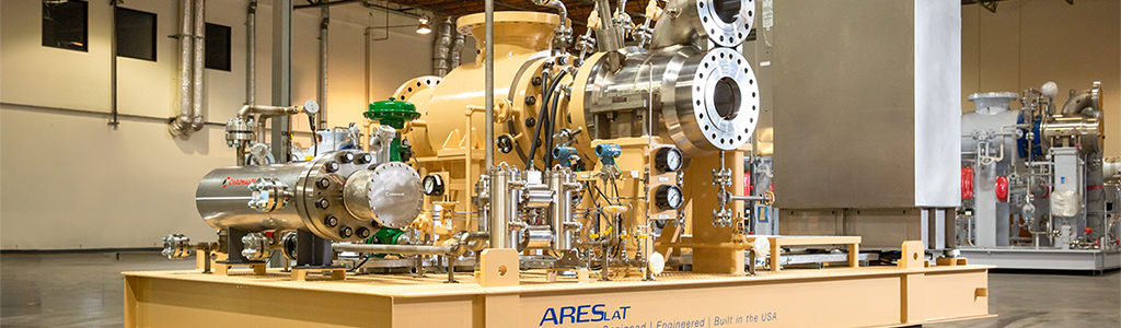 First commissioned L.A. Turbine ARES AMB Turboexpander unit, featuring on-skid AMB controller