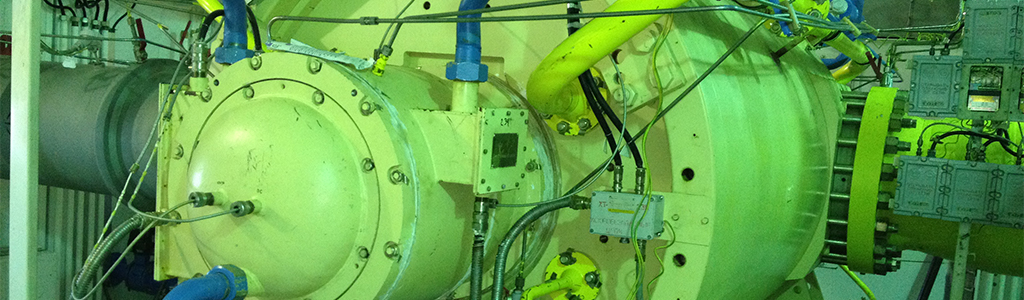 High-efficiency centrifugal compressor equipped with Waukesha magnetic bearings