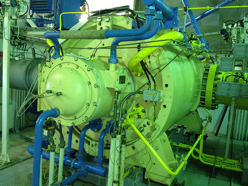Magnetic bearing equipped centrifugal compressor at Lukoil compressor station